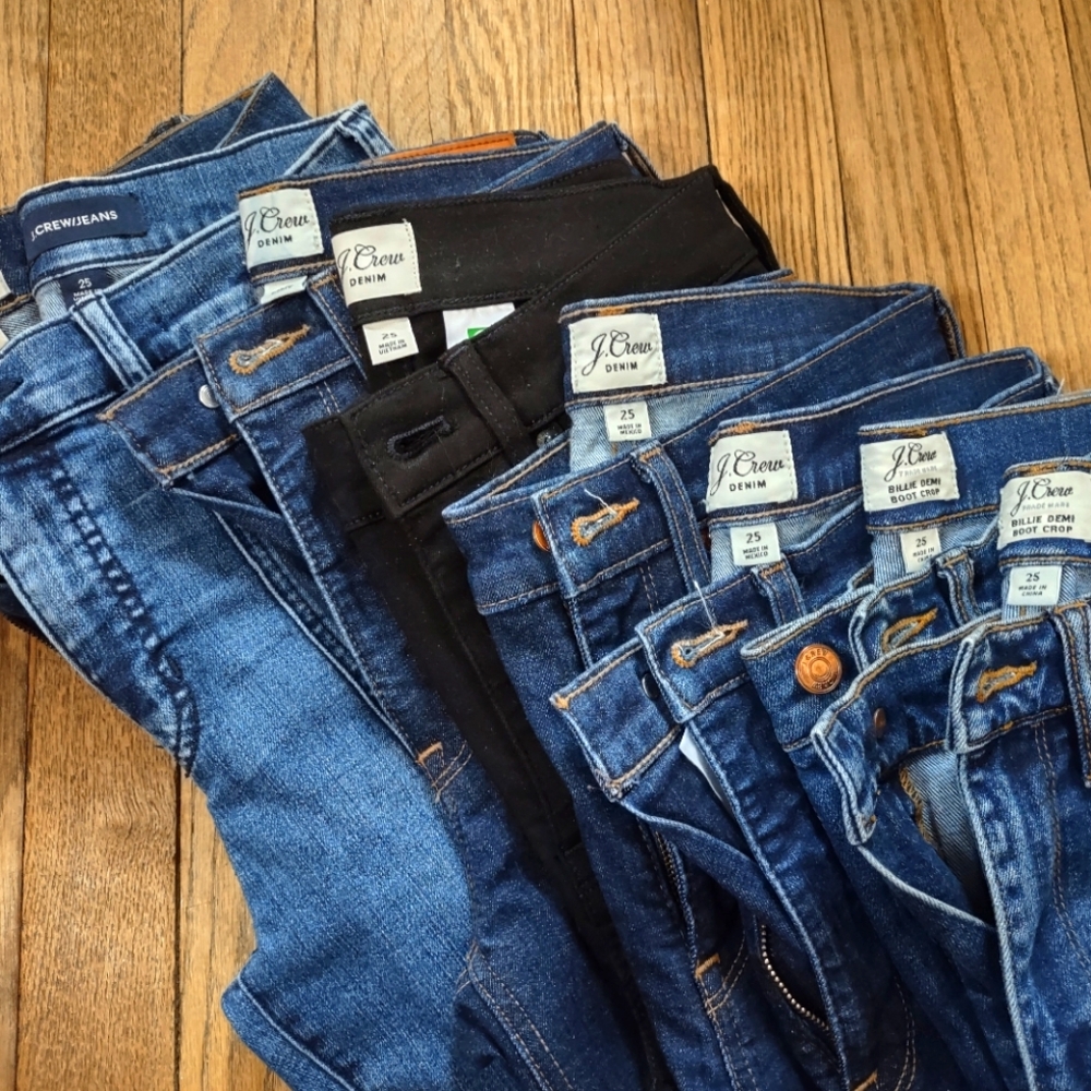J. Crew Billie Boot Crop Jeans EUC size 25 LOT